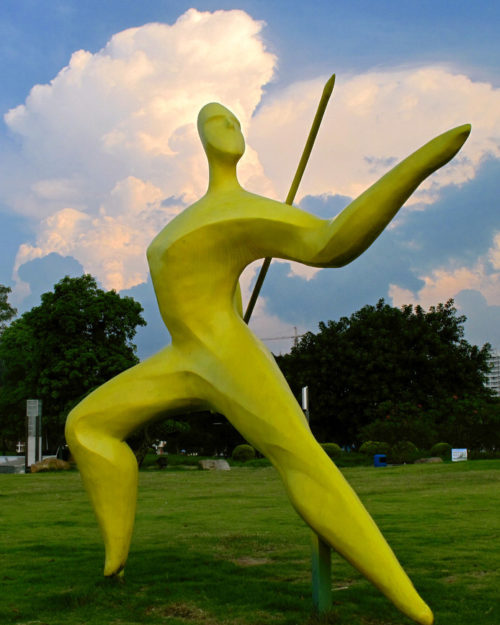 martial arts abstract sculpture