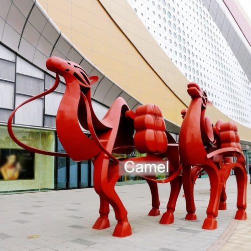 life-size camel sculpture