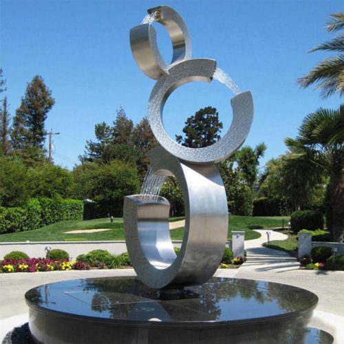 stainless steel rings sculpture