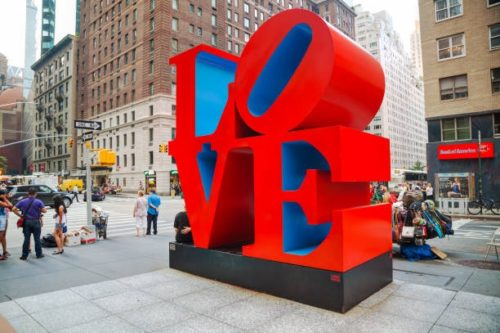 love sculpture vertical