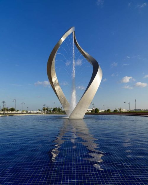 Metal Sculpture Fountain (1)