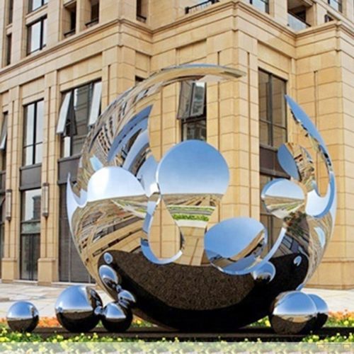 abstract ball metal sculpture (1)
