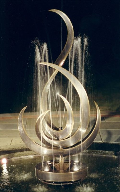 metal square fountain