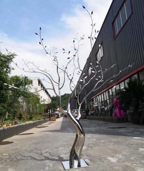 stainless steel tree sculptures