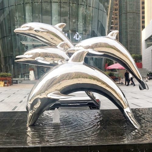 street dolphin fountain (1)