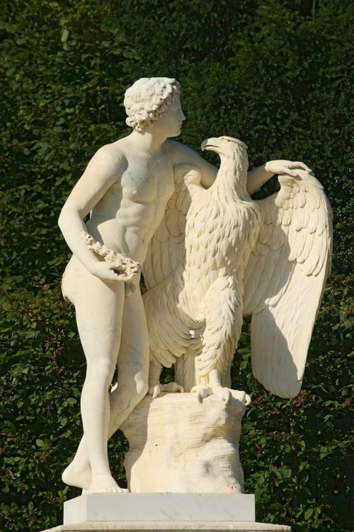 Zeus and Ganymede marble statue (1)