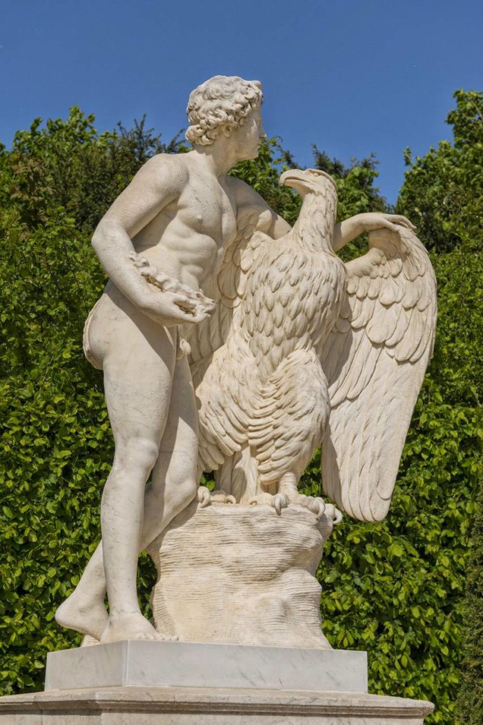 Zeus and Ganymede marble statue (3)