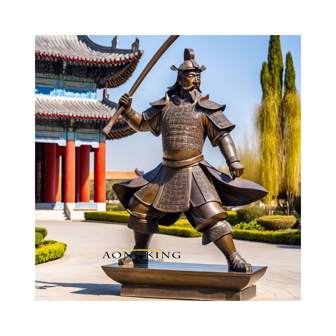 chinese warrior sculpture