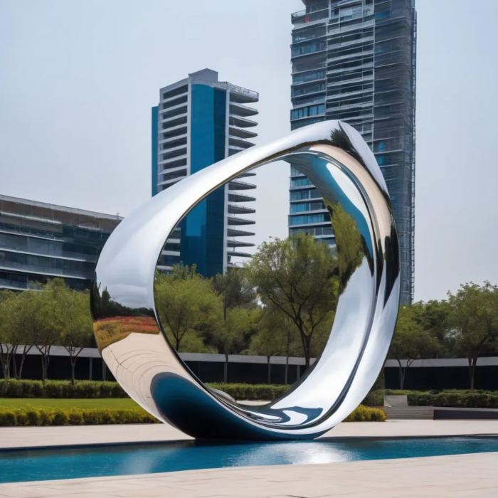 circle metal modern sculpture