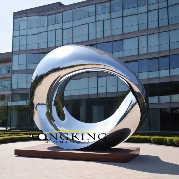 circle stainless steel modern sculpture