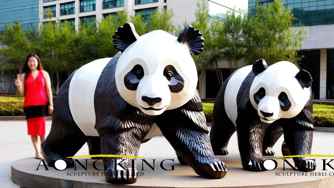 fiberglass panda sculpture