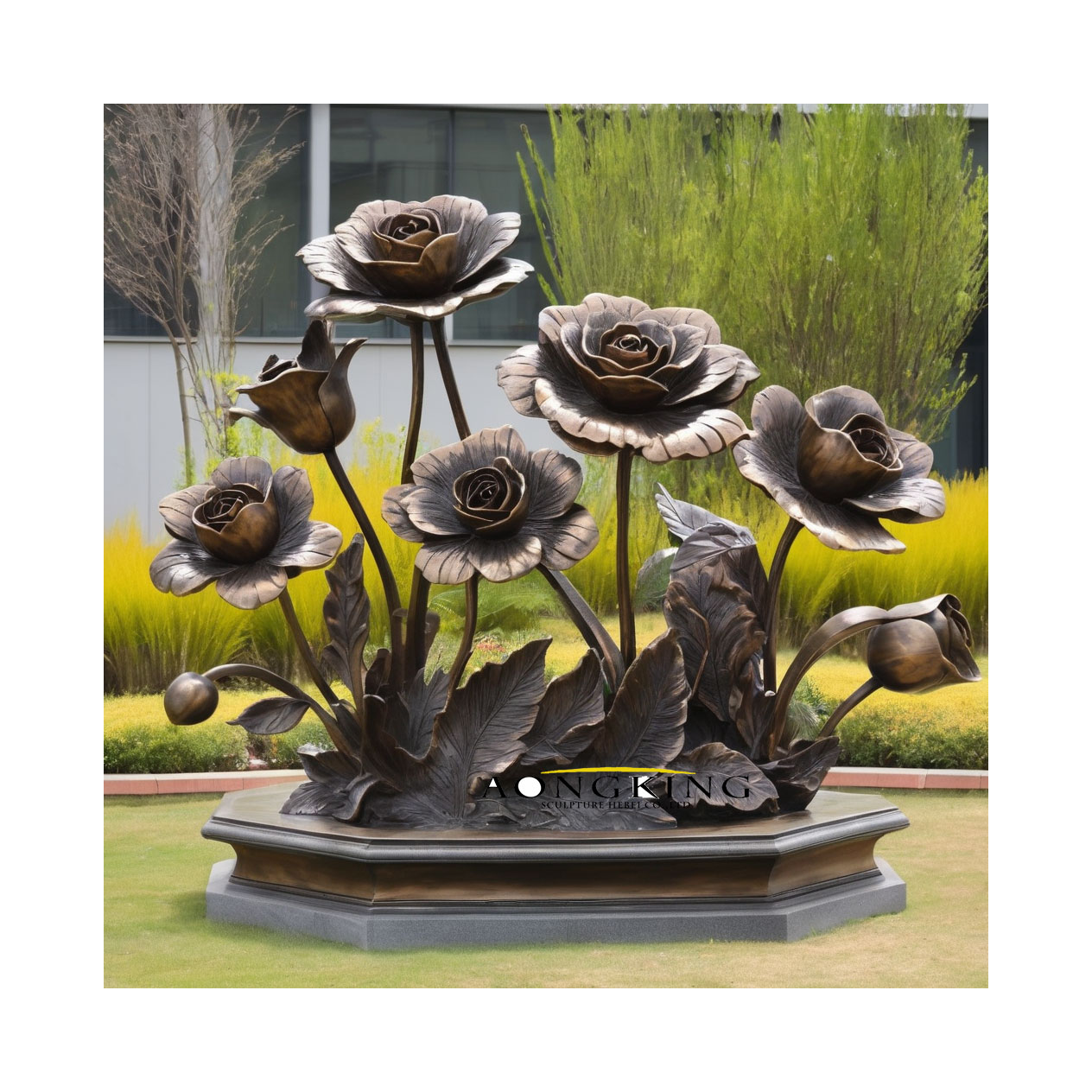flower garden sculpture