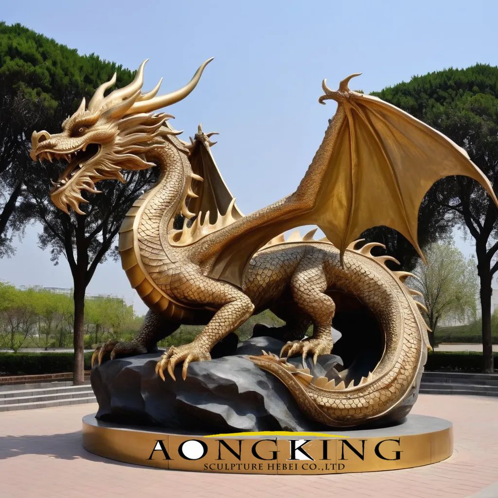 golden dragon statue