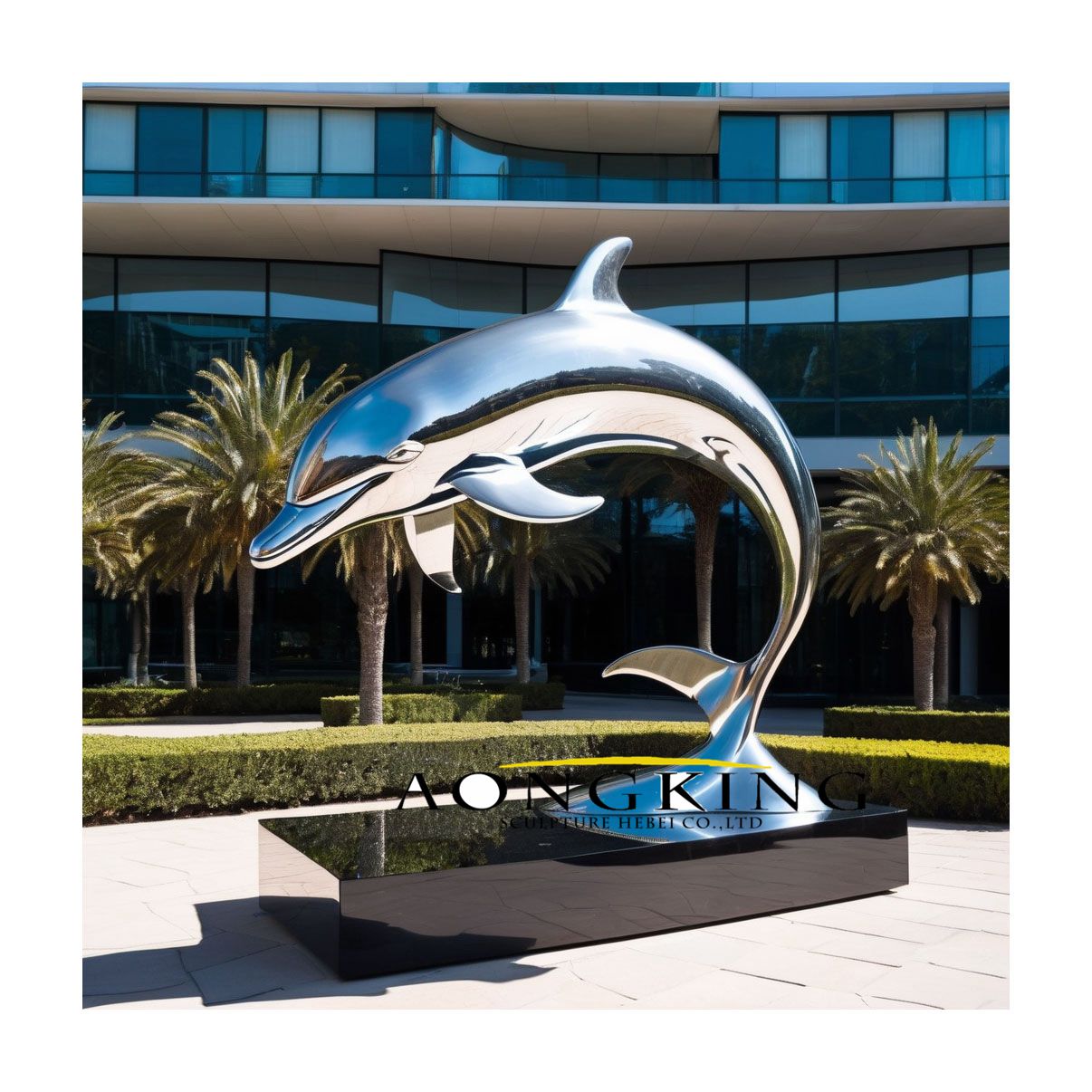 jumping dolphin sculpture