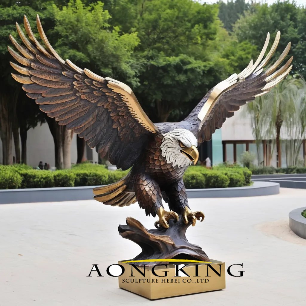 outdoor bald eagle statue