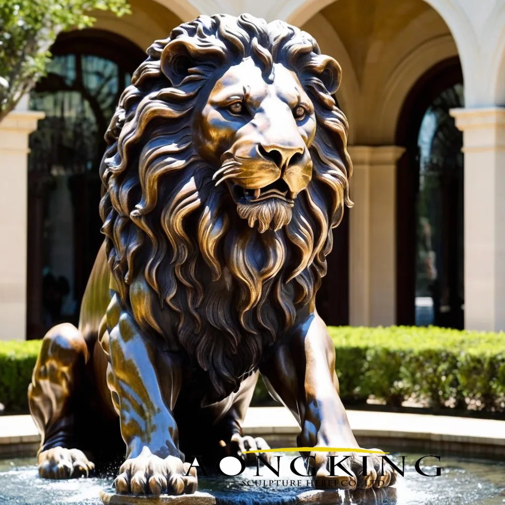 wild lion sculpture