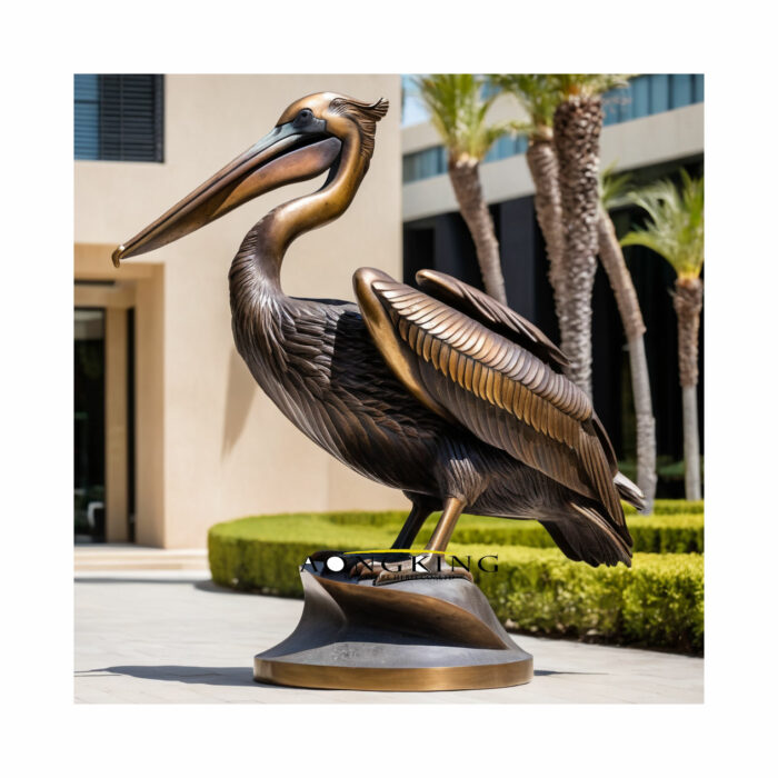 zoo bronze pelican sculpture