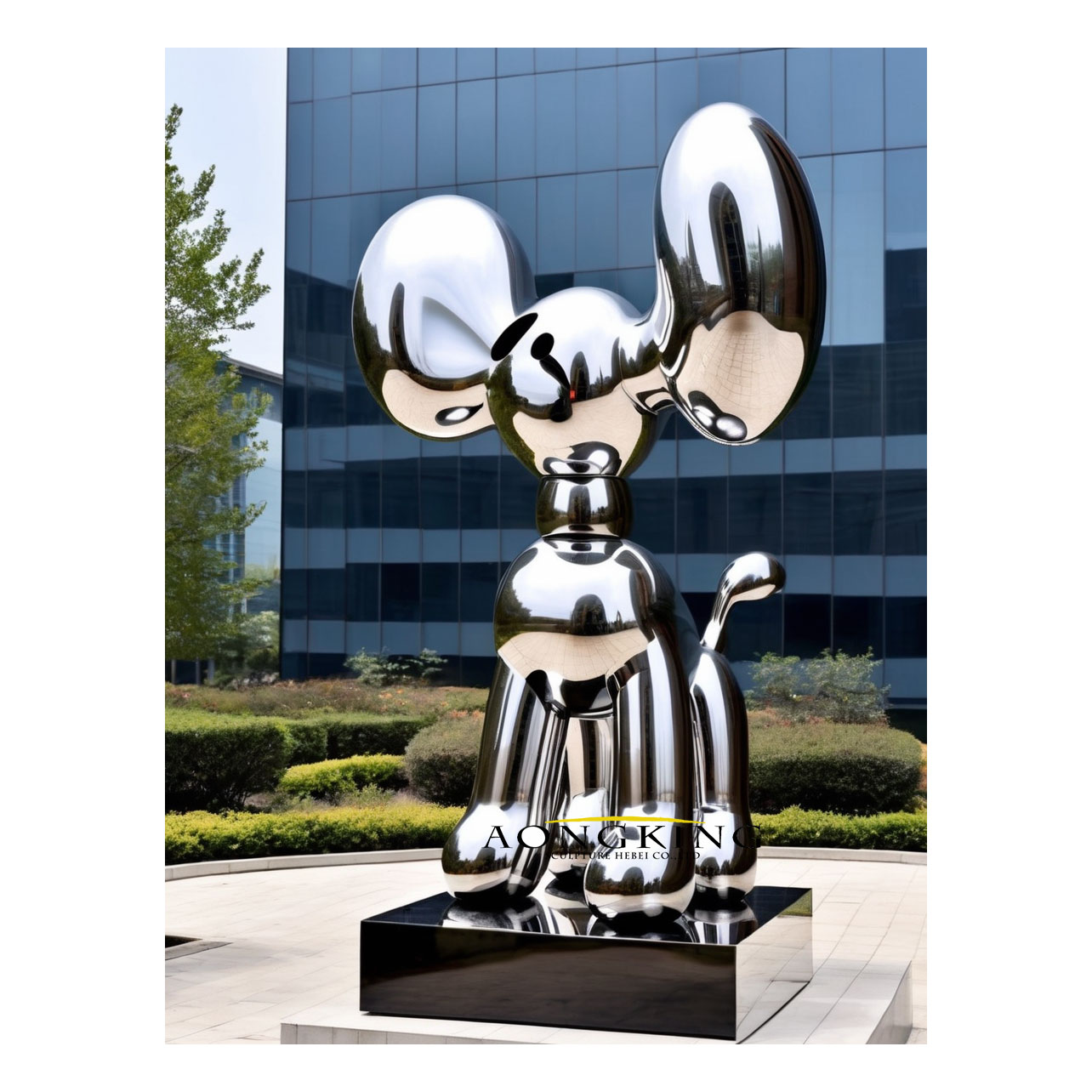 big-eared dog sculpture