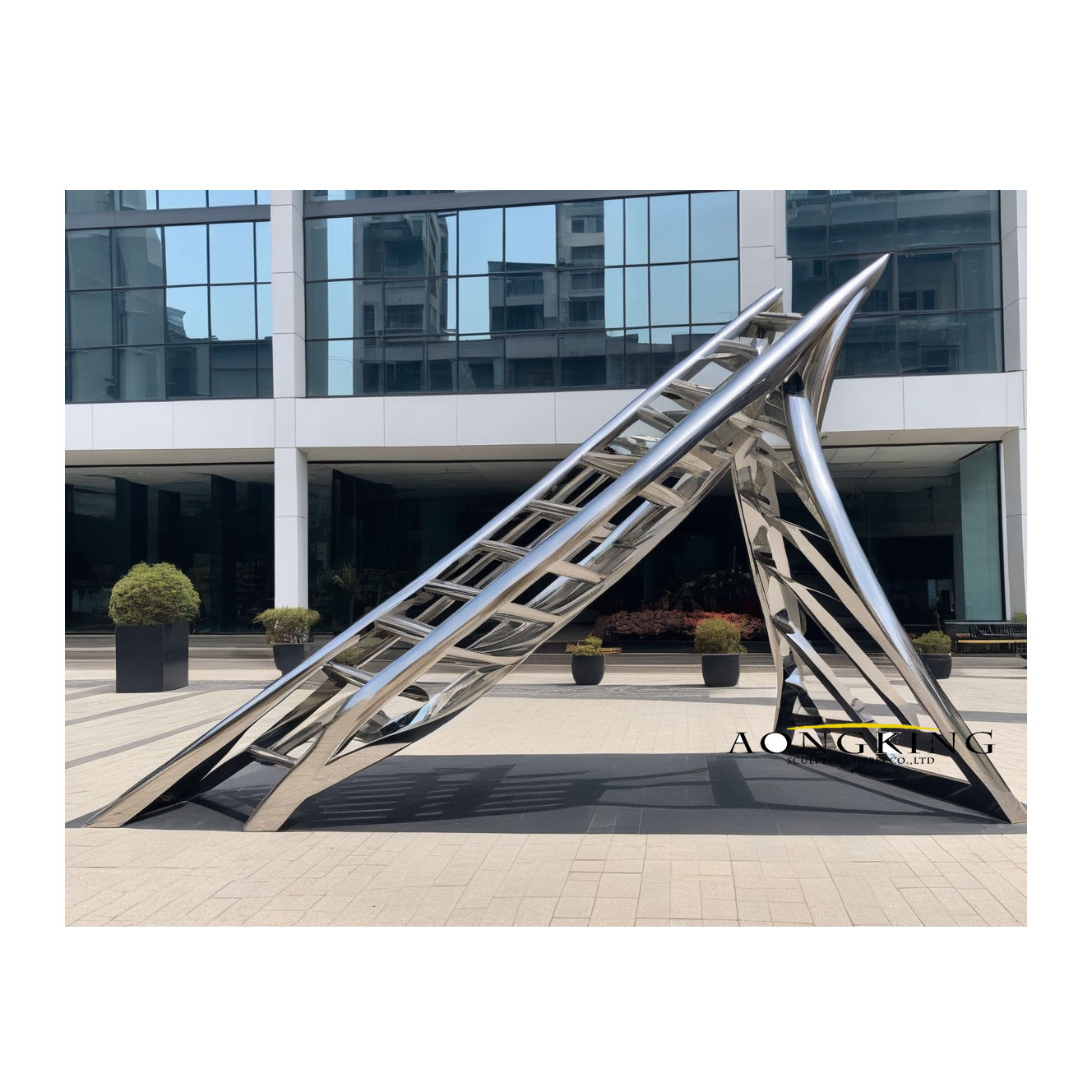 ladder stainless steel sculpture